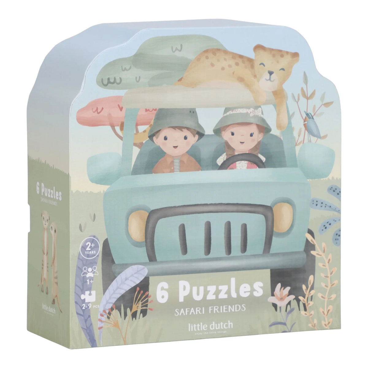 Conjunto de 6 Puzzles - Safari Friends | Little Dutch