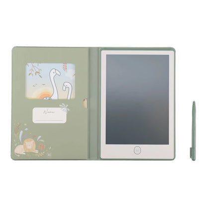Tablet de Desenho C/ Ilustrações - Verde - Safari Friends | Little Dutch.
