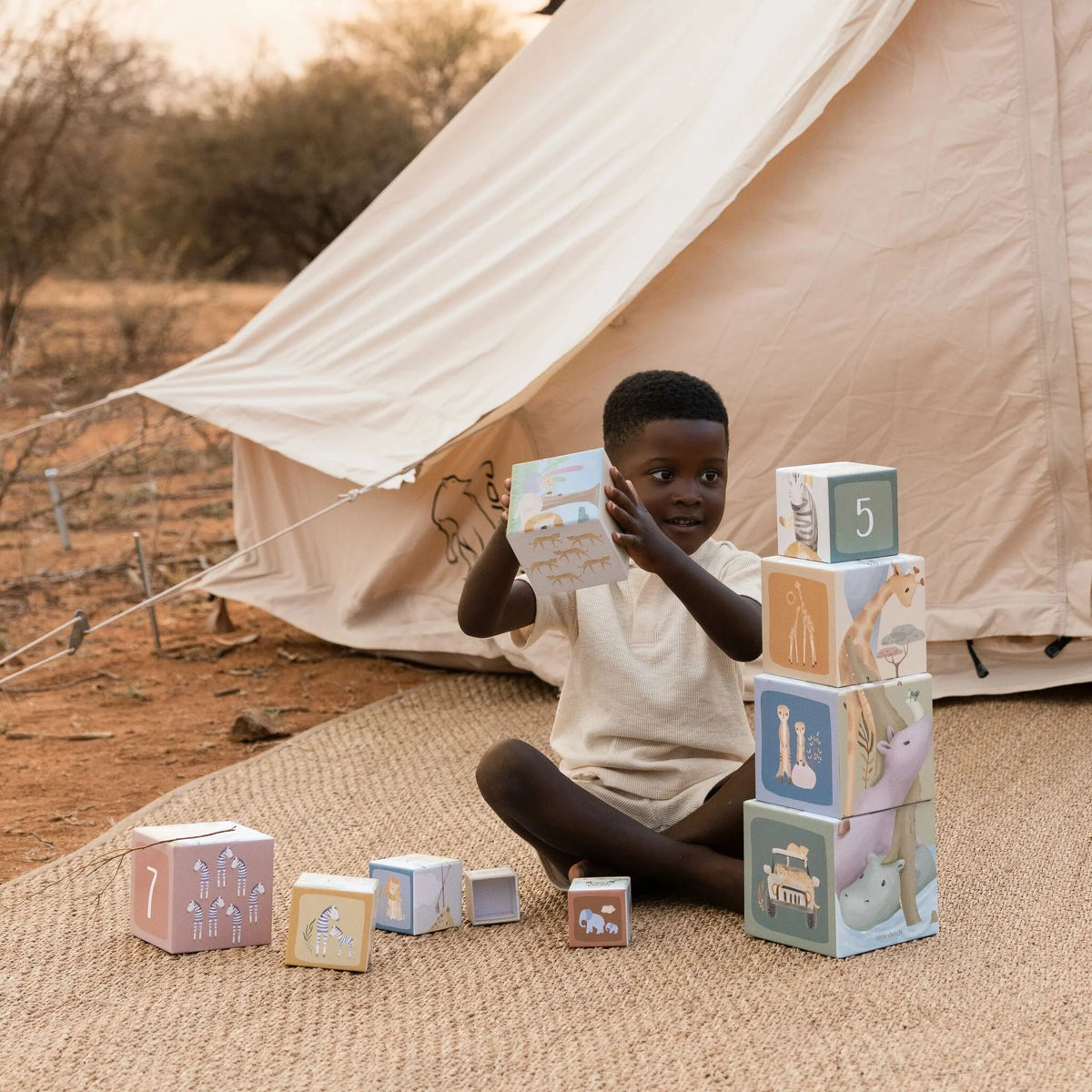 Cubos de Empilhar - Safari Friends | Little Dutch.