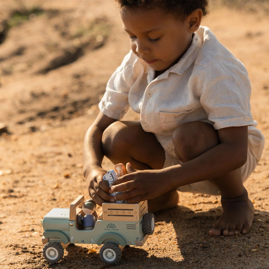 Carro Safari com Animais em Madeira - Little Dutch.