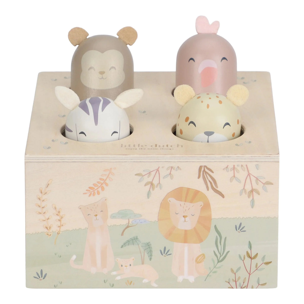 Brinquedo Pop-Up em Madeira - Safari Friends | Little Dutch.