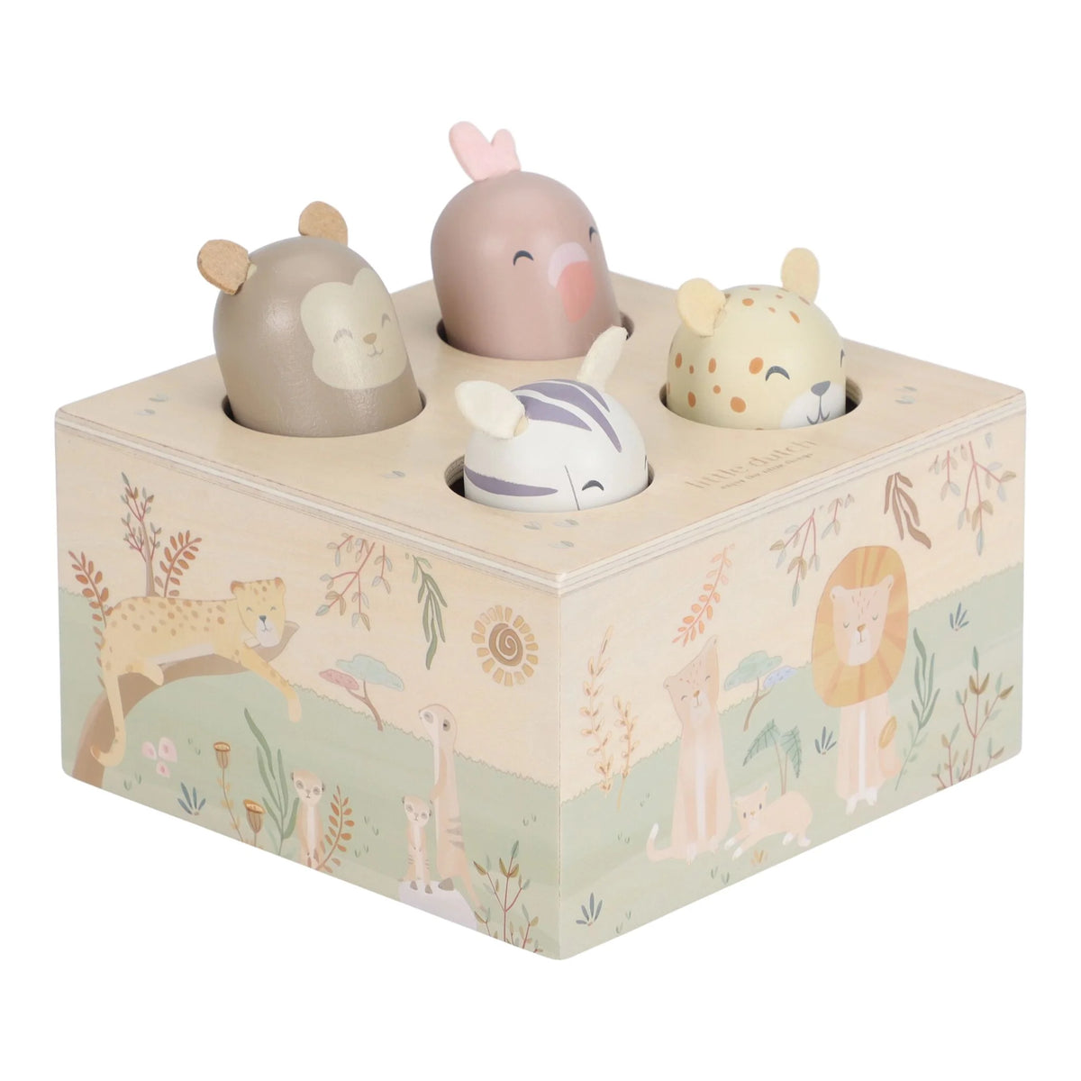 Brinquedo Pop-Up em Madeira - Safari Friends | Little Dutch.