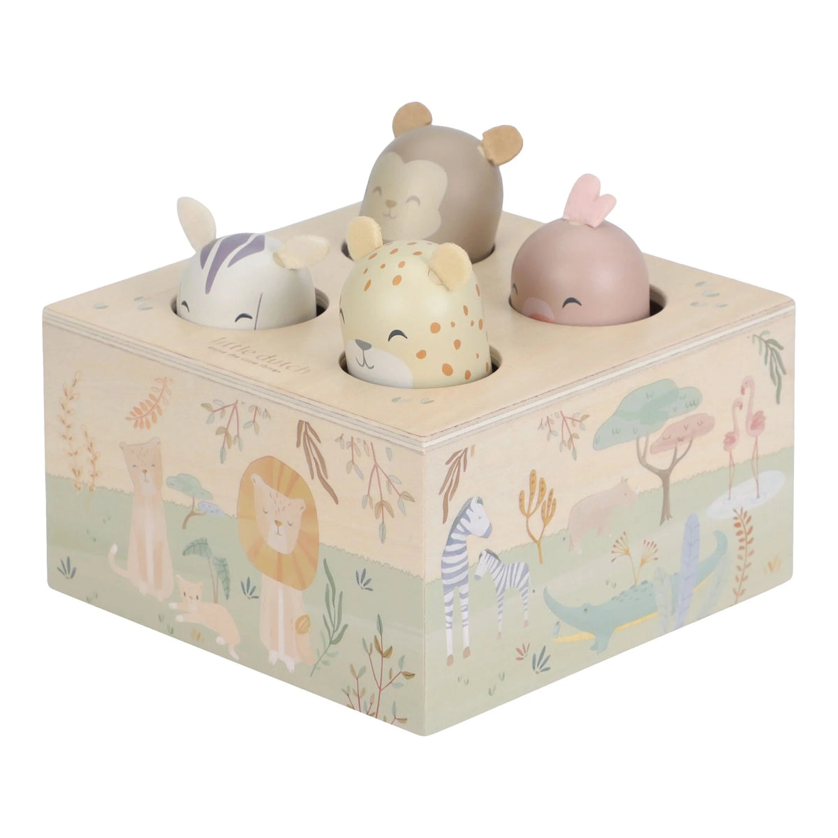 Brinquedo Pop-Up em Madeira - Safari Friends | Little Dutch.