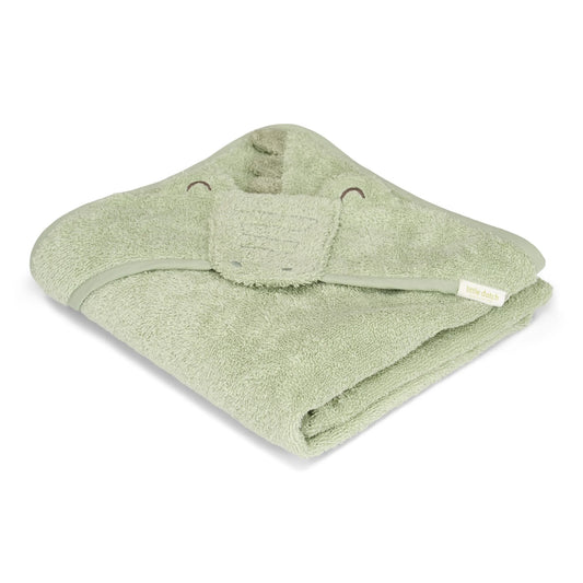 Toalha de Banho com Capuz 75x75 - Safari Friends - Crocodile Verde