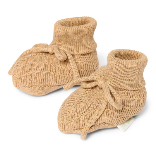 Botinhas de Bebé em Malha - Safari Friends | Soft Tan