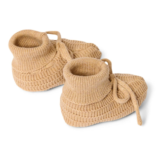 Botinhas de Bebé em Malha - Safari Friends | Soft Tan