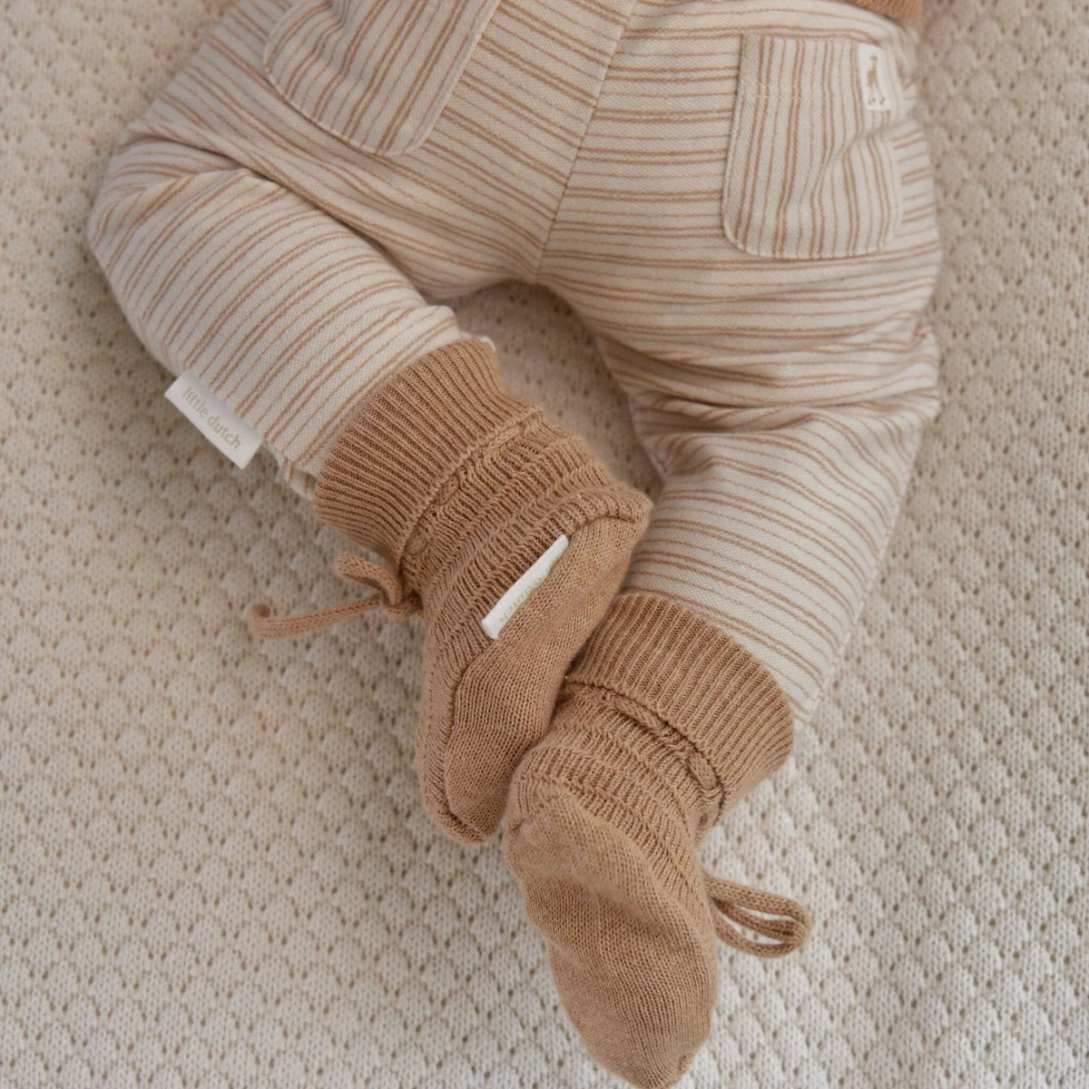 Botinhas de Bebé em Malha - Safari Friends | Soft Tan