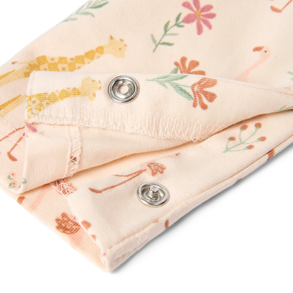 Pijama Inteiro - Safari Friends | Flamingo Rosa Pastel