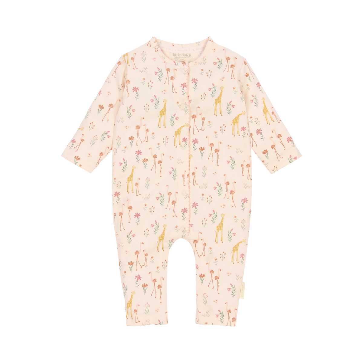 Pijama Inteiro - Safari Friends | Flamingo Rosa Pastel