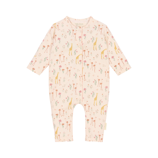Pijama Inteiro - Safari Friends | Flamingo Rosa Pastel