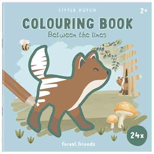 Livro de Colorir entre Linhas - Forest Friends | Little Dutch