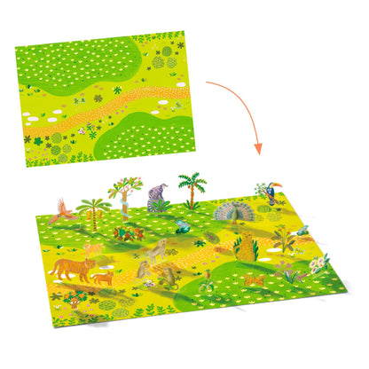 Autocolantes Lift-Up 3D - Animais | Djeco