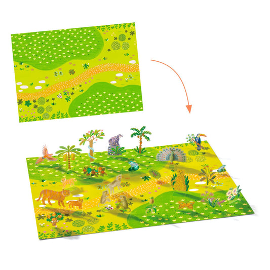 Autocolantes Lift-Up 3D - Animais | Djeco