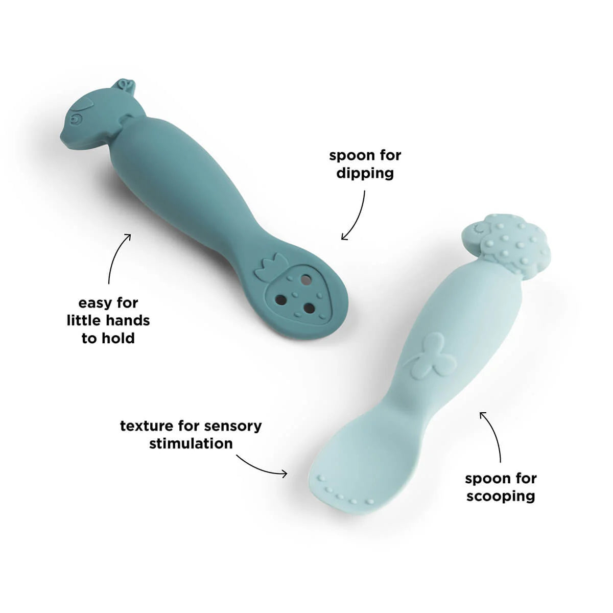 Colheres de Aprendizagem - Tiny Farm Azul | Done by Deer