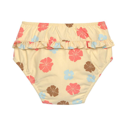Cueca-Fralda de Praia com Folhos - Flowers | Lässig