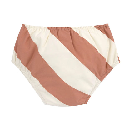 Cueca-Fralda de Praia - Stripes Clay | Lässig