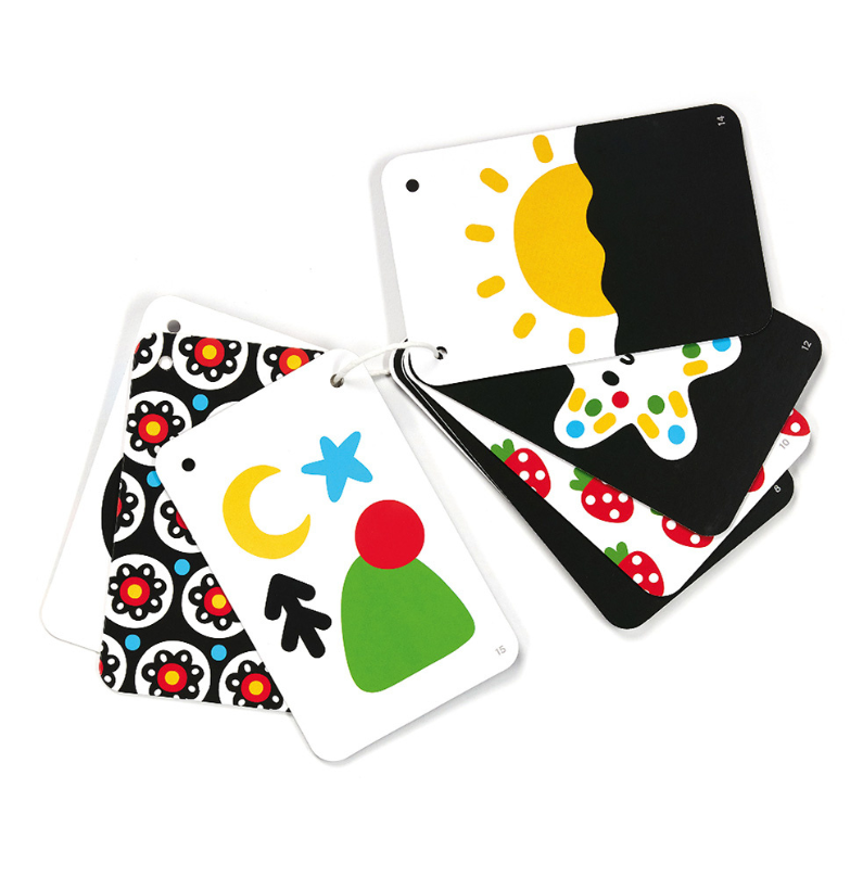 Cartões de Alto Contraste em Anel para Bebé | Banana Panda.