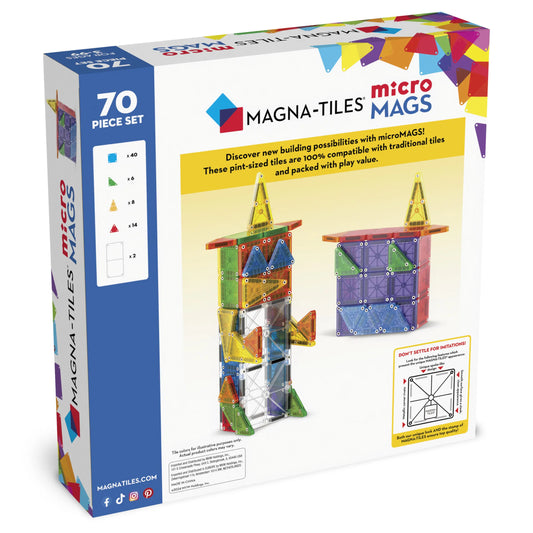 Magna Tiles Micro Mags - Set 70 Peças