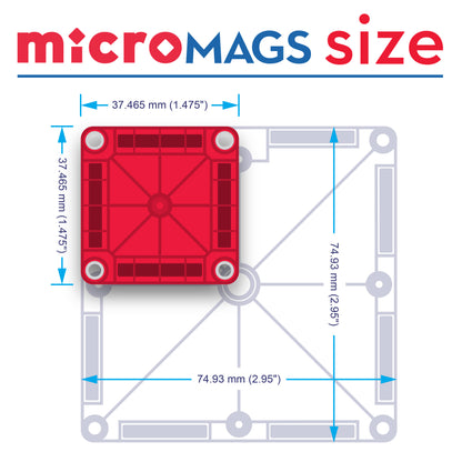 Magna Tiles Micro Mags - Set 70 Peças