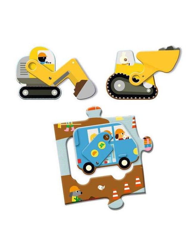 Puzzles - Máquinas de Construção | Djeco