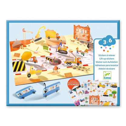 Autocolantes Lift-Up 3D - Veículos | Djeco