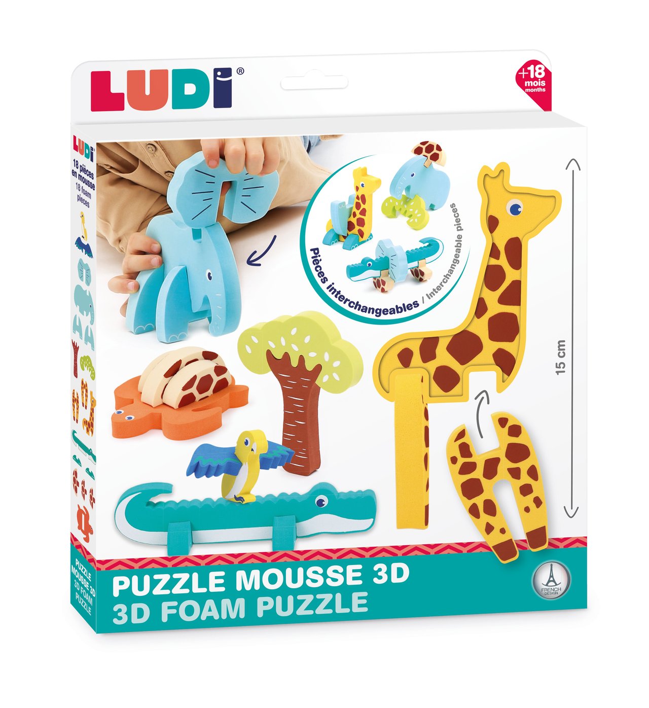 Puzzle Espuma 3D - Animais | Ludi