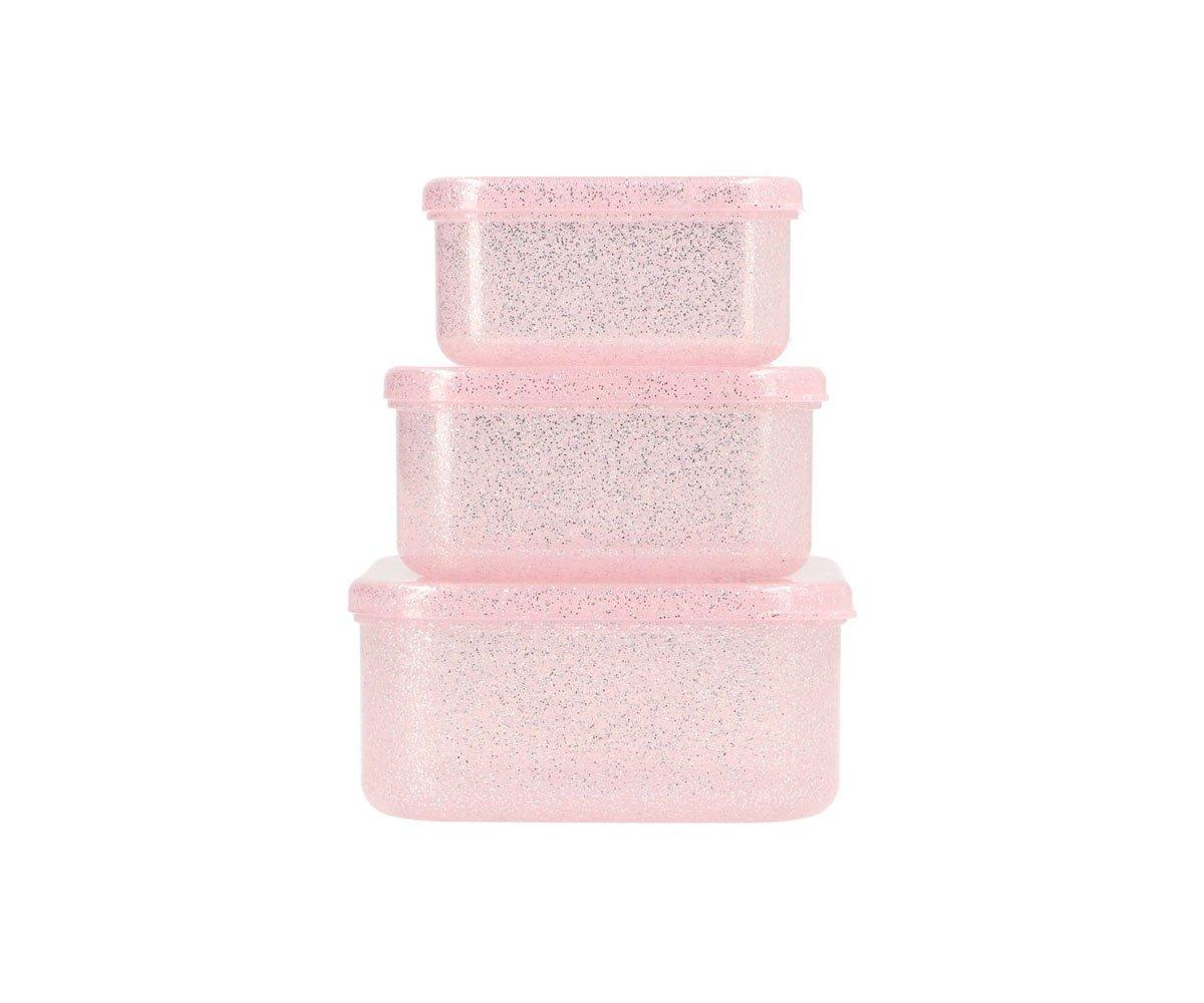 3 Caixas Snack - Glitter Pink