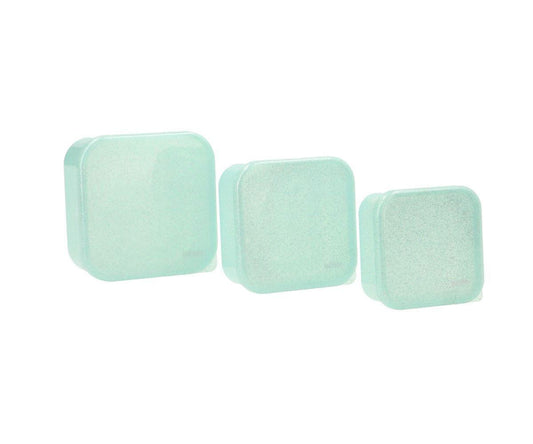 3 Caixas Snack - Glitter Turquoise