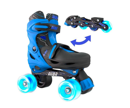 Patins Evolutivos Combo - Azul Neon - Yvolution