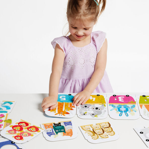 Puzzle Make a Match Number Train | Banana Panda
