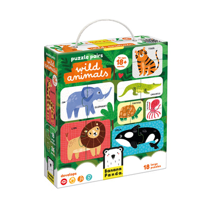 Puzzle Pairs - Wild Animals | Banana Panda
