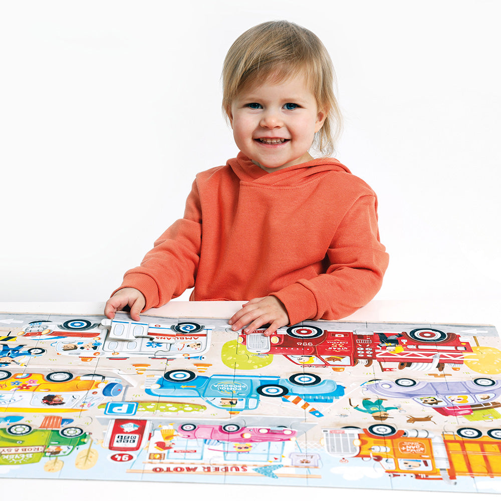 Puzzle Moto Jumbo Cars  | Banana Panda