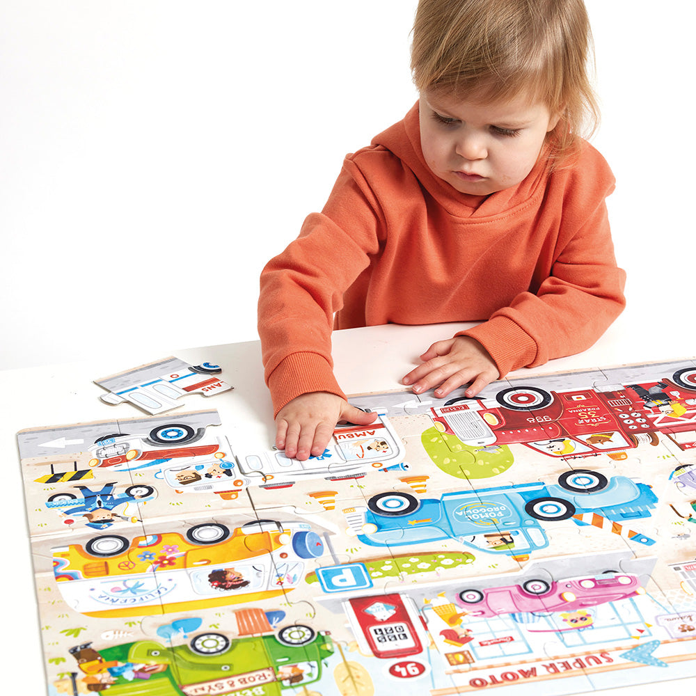 Puzzle Moto Jumbo Cars  | Banana Panda