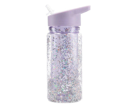 Garrafa com palhinha - Glitter Stars Lilac