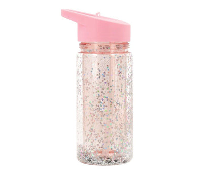 Garrafa com palhinha - Glitter Stars Pink