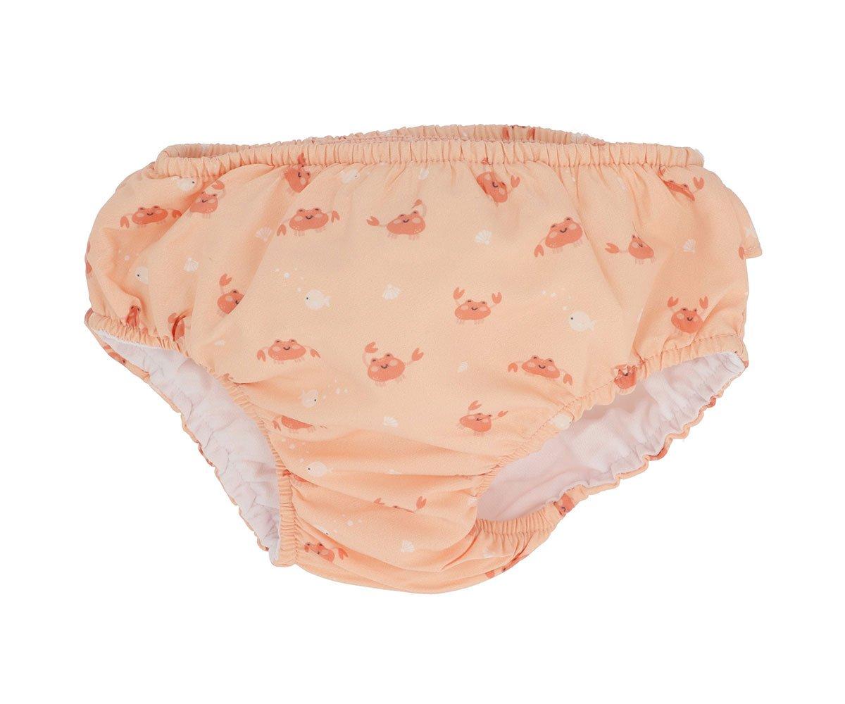 Cueca-Fralda Praia com Folhos - Crab Coral