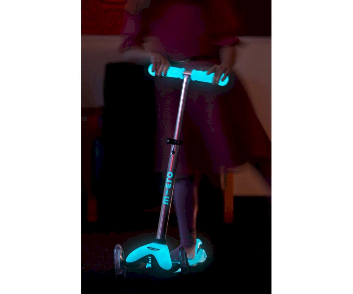 Trotinete - Mini Micro Deluxe Glow Aqua Scooter com luzes LED