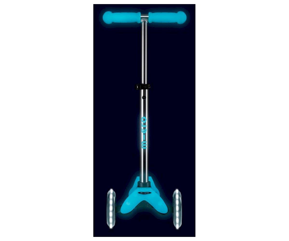 Trotinete - Mini Micro Deluxe Glow Aqua Scooter com luzes LED