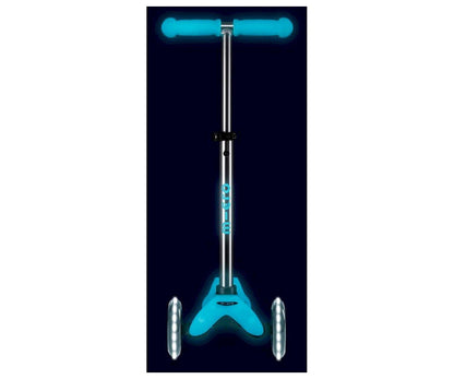 Trotinete - Mini Micro Deluxe Glow Aqua Scooter com luzes LED