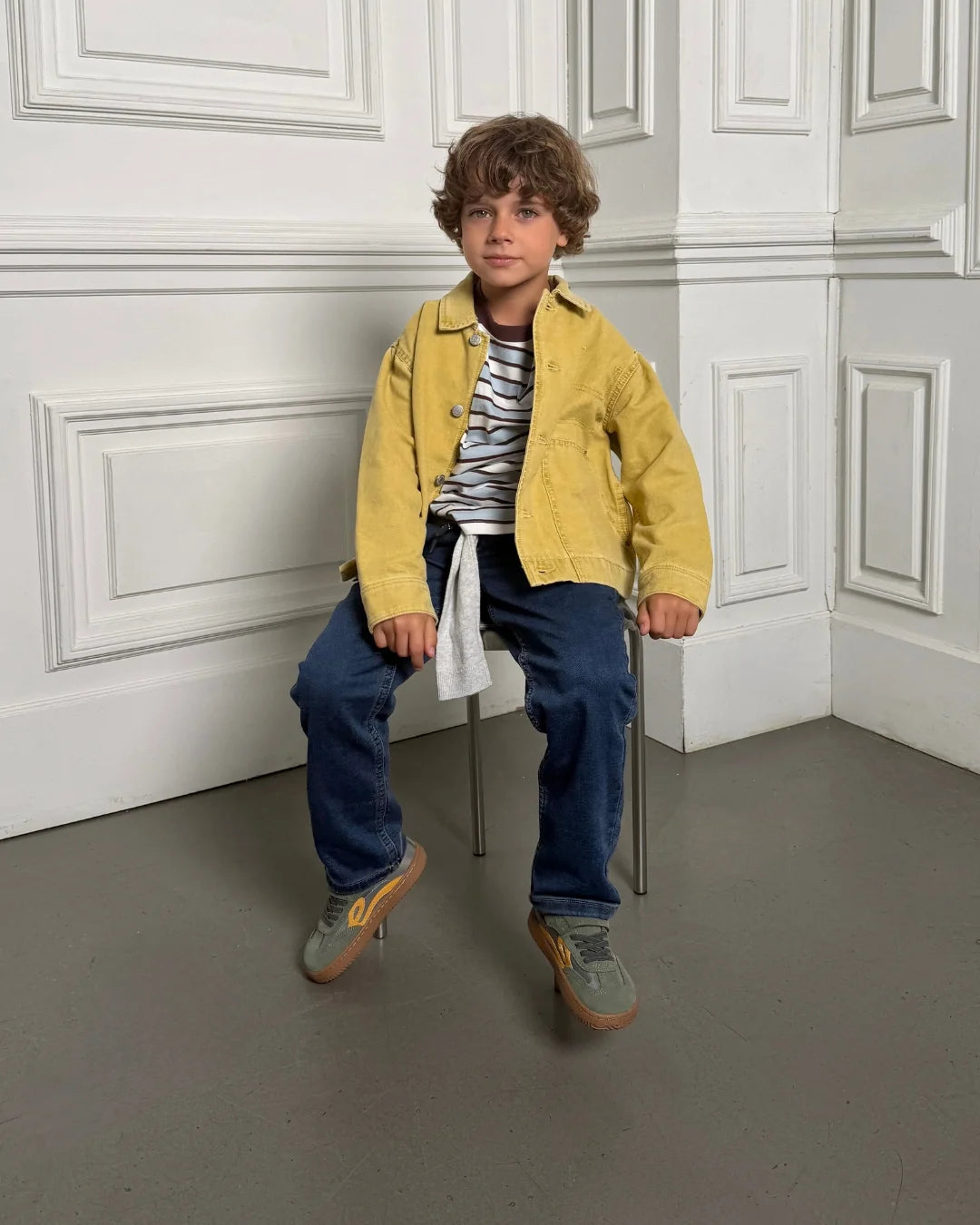 Ténis One Nylon - Mineral Gray/Mustard | Lejan.