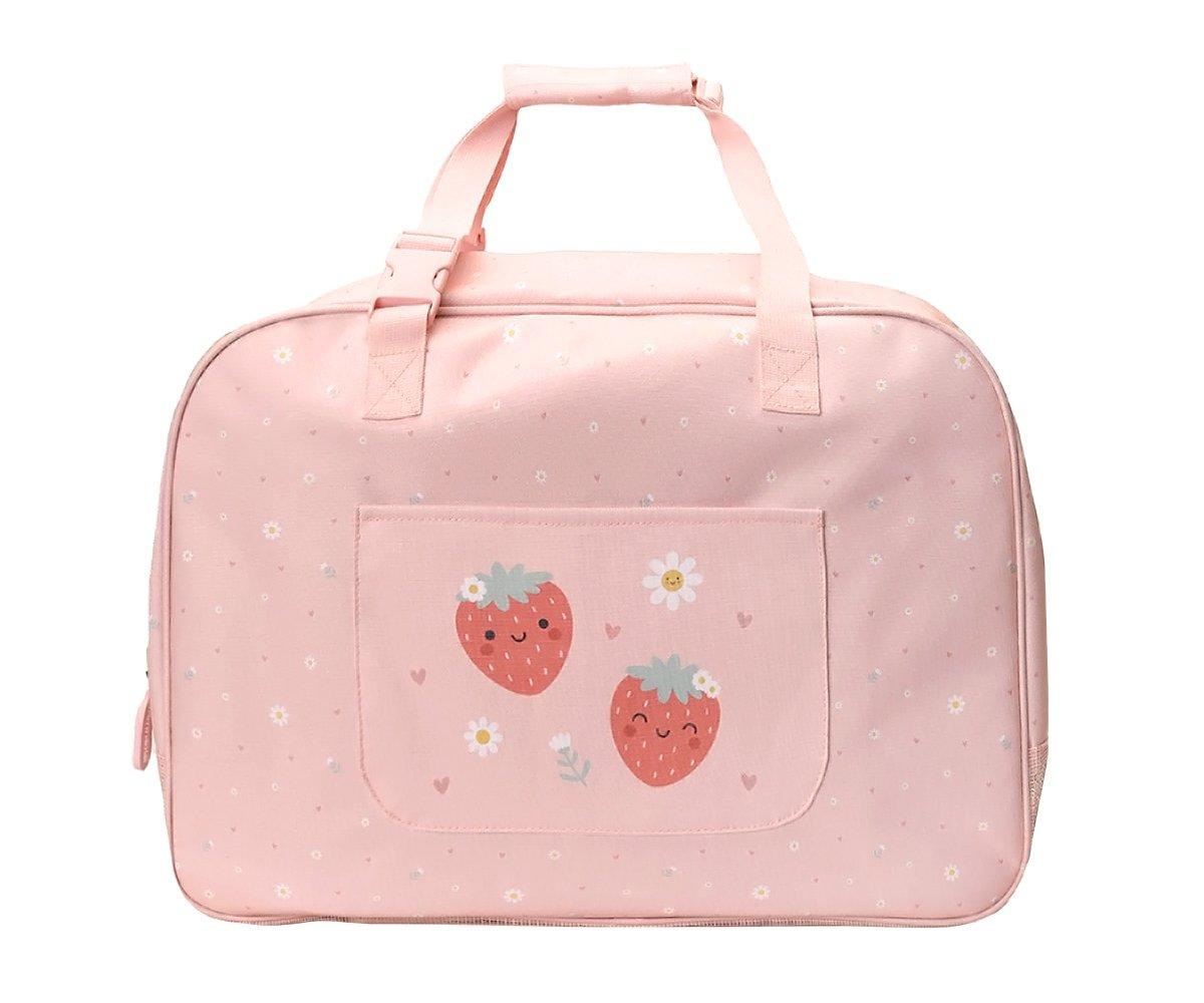 Saco de Praia Grande com Rede - Strawberries