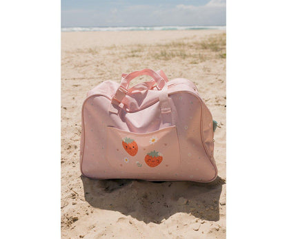 Saco de Praia Grande com Rede - Strawberries