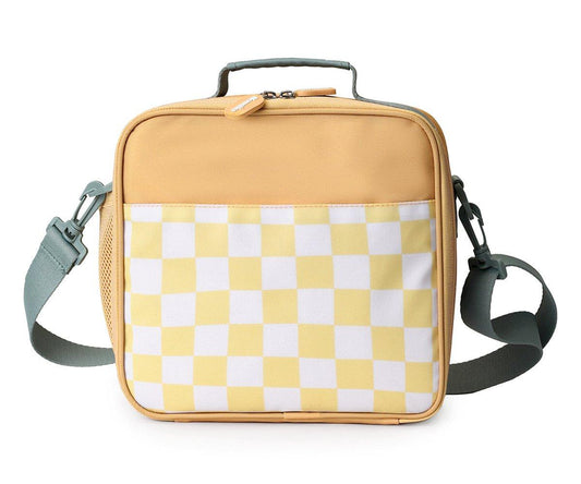 Bolsa Térmica Rígida com Alças - Stripes Yellow Chess