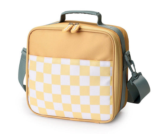 Bolsa Térmica Rígida com Alças - Stripes Yellow Chess