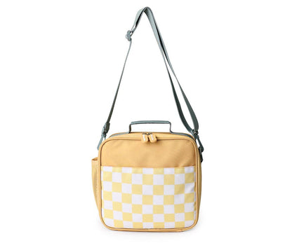 Bolsa Térmica Rígida com Alças - Stripes Yellow Chess