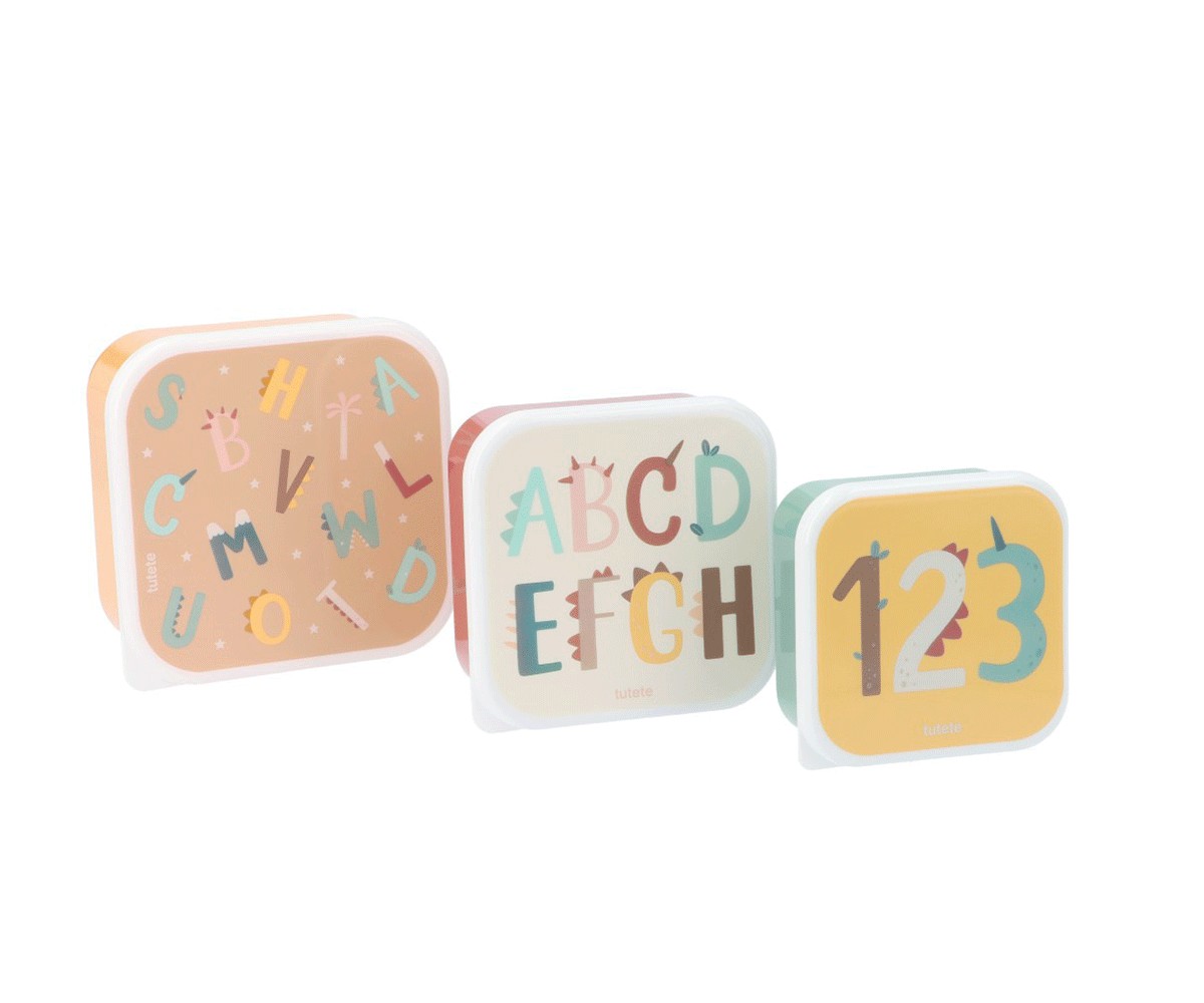 3 Caixas Snack - Funny Letters