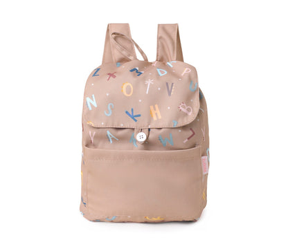 Mochila pequena tecido - Funny Letters