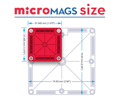 Magna Tiles Micro Mags - Travel Set Winter Wonder 26 Peças