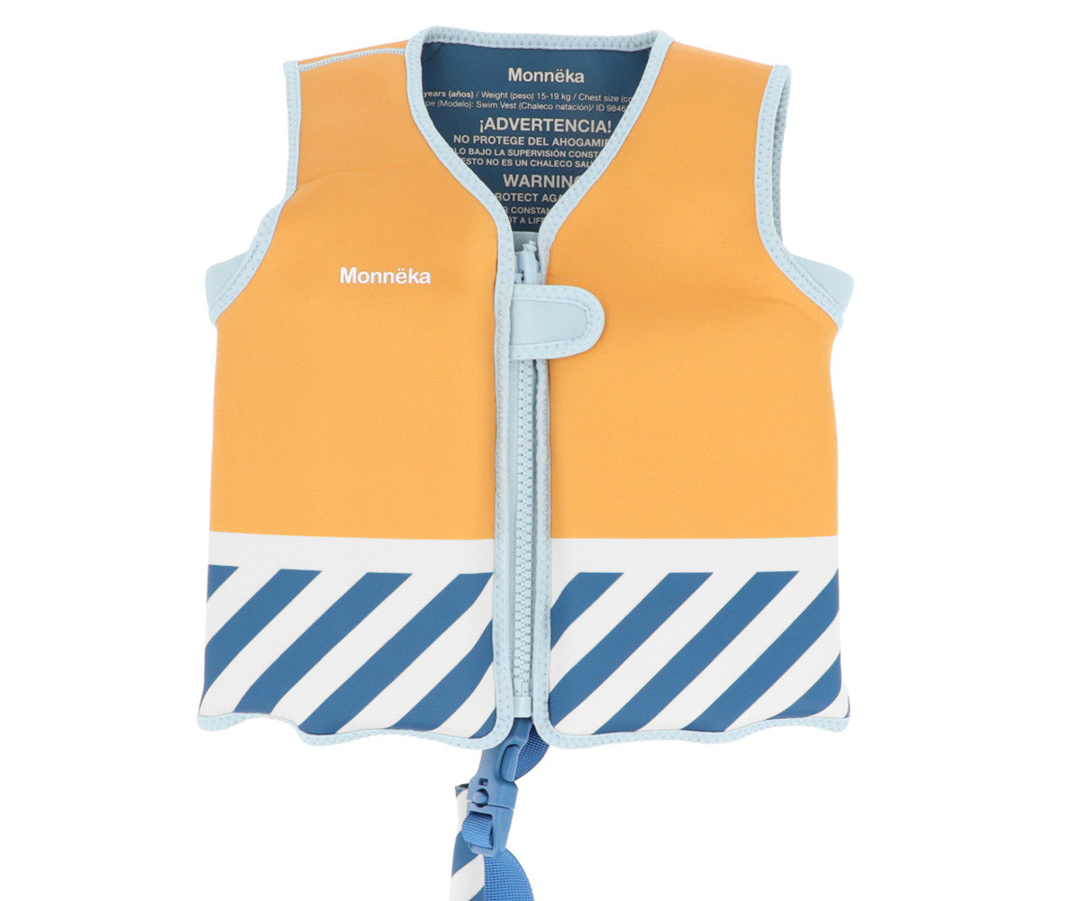 Colete Flutuador Aprendizagem - Stripes Blues & Beyond | Monnëka.