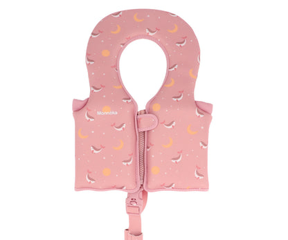 Colete Flutuador Aprendizagem 1-2 Anos - Whale Rosa  | Monnëka
